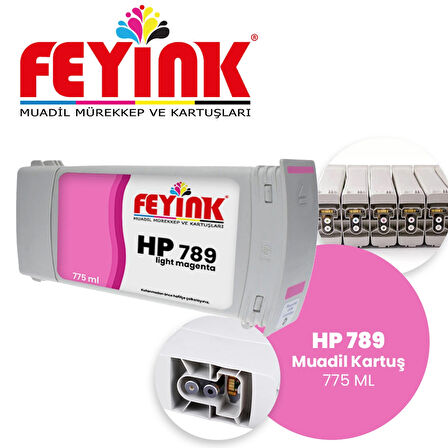 Feyink® Hp Latex 789 Light Magenta (LM) Orijinal Mürekkep Dolumlu Feyink Kartuş 775ml L25500							