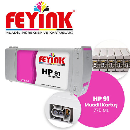 Feyink® Hp 91 Magenta (M) Feyink Muadil Kartuş 775ml Designjet Z6100							