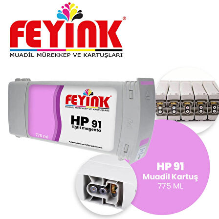 Feyink® Hp 91 Light Magenta (M) Feyink Muadil Kartuş 775ml Designjet Z6100							