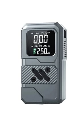 St-9654 Şarjlı 10.000 Mah Taşınabilir Araç Hava Kompresörü Akü Takviyeli Dijital Ekranlı Işıklı