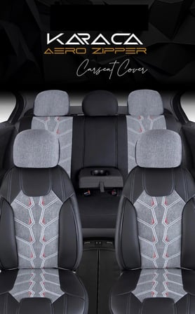 Volkswagen Polo Highline Keten Oto Koltuk Kılıfı Ön Arka Takım Karma Serisi Füme SCR