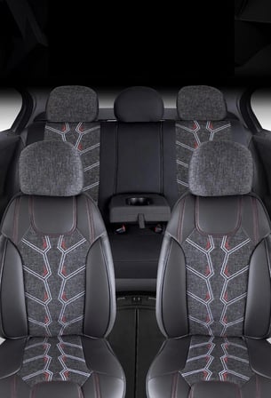 Fiat Egea Urban Plus Keten Oto Koltuk Kılıfı Ön Arka Takım Karma Serisi Siyah SCR