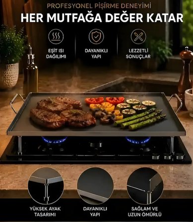KARE OCAK ÜSTÜ KATMER-GÖZLEME-BAZLAMA-YUFKA-ET-TAVUK-BALIK IZGARASI