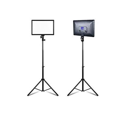 Kare Soft Işık Profosyonel LED Panel Makeup Fotoğraf Video Çekim Işığı Güçlendirilmiş Tripod 2.10 cm