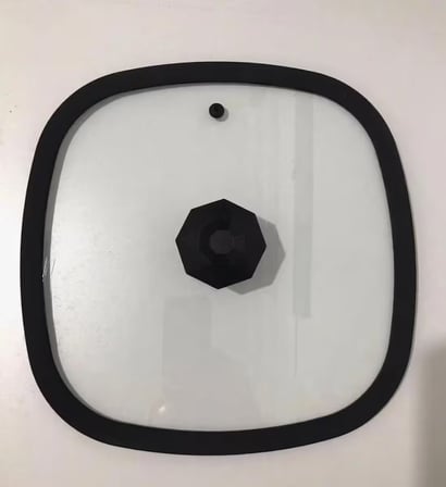 DİAMOND KARE 28X28 SİLİKON CAM KAPAK VE ELMAS KULP