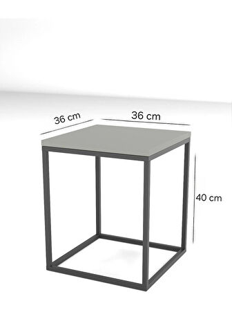 Gümüş Ayak Beyaz Parlak 10mm Glossmax Mdf Membran Orta Sehpa