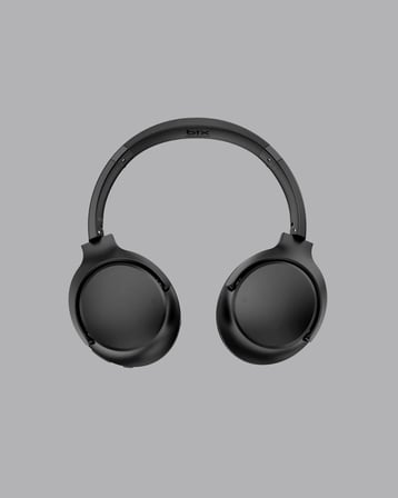 Siyah Kablosuz Bluetooth Kulaklık 300 Mah Hızlı Şarj Katlanabilir Pedli