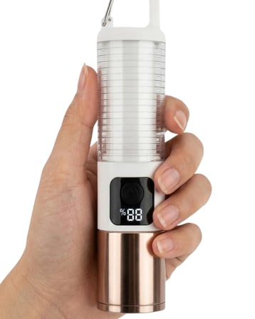 Çok Amaçlı Kamp Feneri Usb Şarjlı Çift Işık Kaynaklı Güç Ekranlı Led Aydınlatma