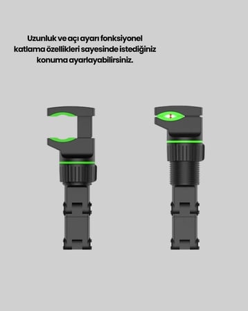 Ayarlanabilir Kıskaçlı Dikiz Aynası Telefon Tutucu Tüm Telefonlarla Uyumlu