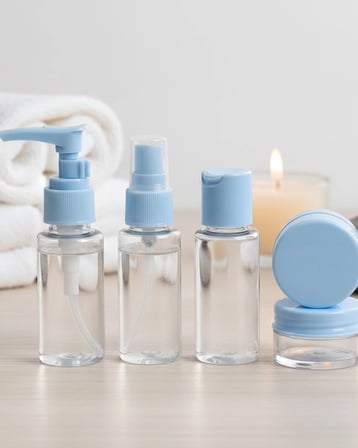 Taşınabilir 5 Parça Seyahat Kozmetik Seti 30 Ml Sızdırmaz