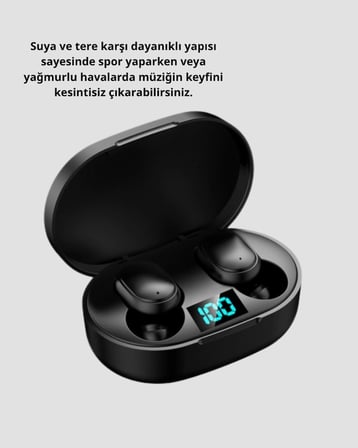 Kablosuz Bluetooth Kulaklık – Gürültü Önleyici, Suya Dayanıklı, Mikrofonlu, Uzun Pil Ömürlü