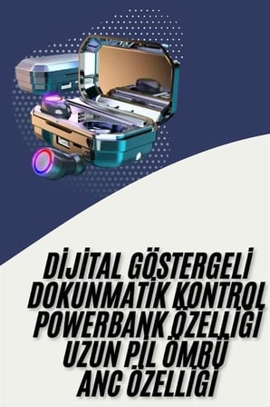 Bluetooth Kulaklık Android Ve İos Uyumlu Anc Özellikli Dijital Şarj Göstergeli