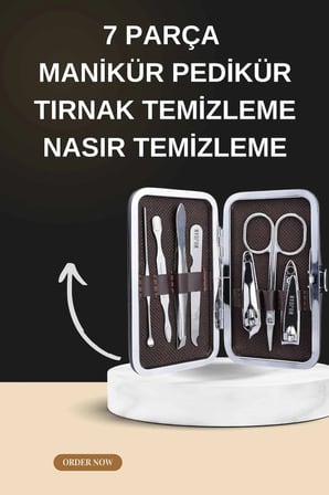 Manikür Pedikür Seti İkili Set El Ve Ayak Bakımı Nasır Temizleme Protez Tırnak Çıkarma