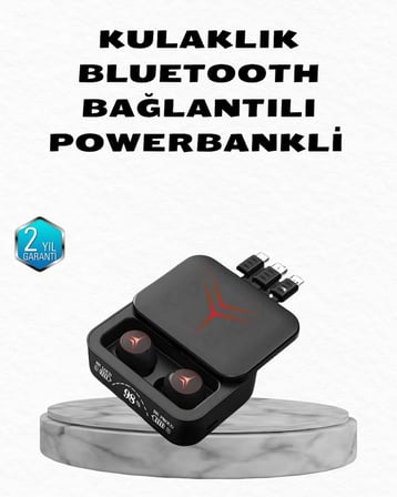 Powerbank Özellikli Bluetooth Kablosuz Kulaklık – Dokunmatik Kontrol, Uzun Pil Ömrü, Ergonomik Tasar