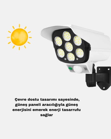 Solar Bahçe Aydınlatması Su Geçirmez Ip66 Pır Sensörlü Uzun Çalışma Süreli