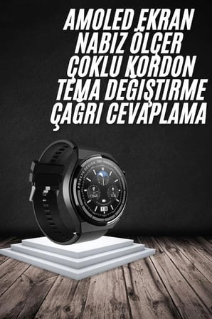 Çok Tercih Edilen Akıllı Saat Amoled Ekran Nabız Sensörü Gps Uyumlu Adımsayar