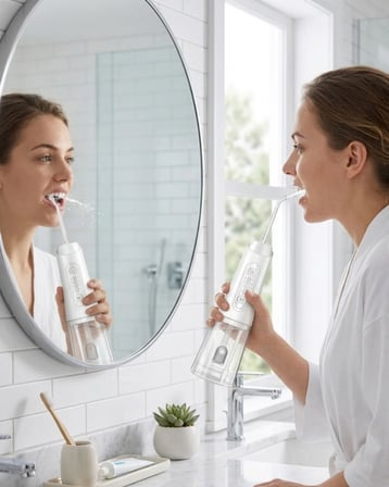 Kablosuz Ağız Duşu Ipx7 Su Geçirmez 320 Ml Hazneli Güçlü Su Basınçlı