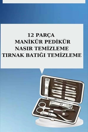 12 Parça El Ayak Temizleme Pense Kir Temizleme Atı Kaş Cımbızı