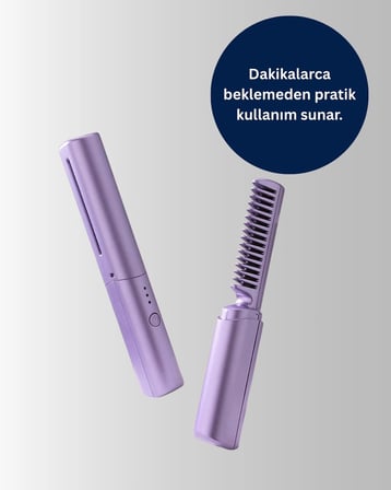 Isıtmalı Saç Düzleştirici Fırça – Kablosuz Ve Hafif Tasarım