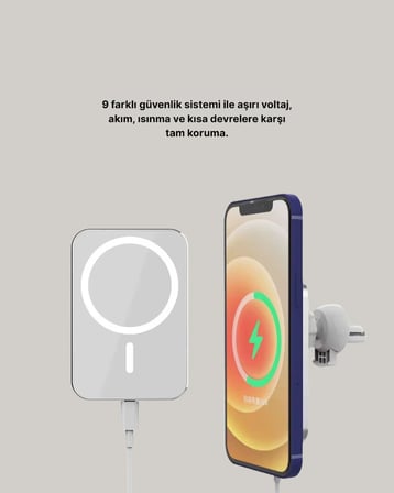 15W Araç Telefon Tutucu Kablosuz Hızlı Şarj Özellikli