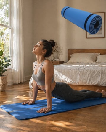 10 Mm Fitness Ve Pilates Matı Kaydırmaz Taban Konforlu Spor Minderi Hafif Taşınabilir
