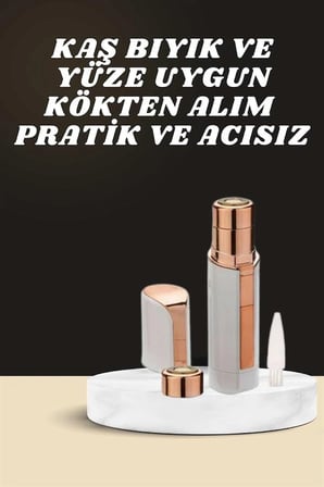 Kaş Bıyık Ve Yüz Epilasyon Aleti Ve Titreşimli Yüz Temizleme Masaj Aleti İkili Set