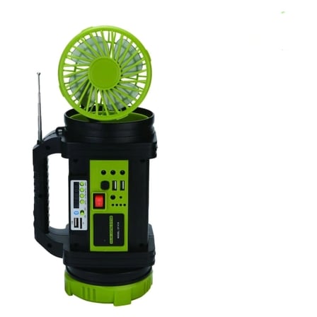 Wıson Ws-5683 Şarjlı 30W Solar Şarjlı Ev Aydınlatma Seti Radyo Ve Fan Powebank