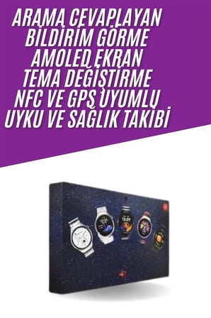 Unısex Yuvarlak Ekranlı 7 Kordonlu Akıllı Saat Gps Destekli Çoklu Kordon Seçeneği