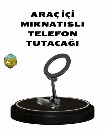 360° Dönebilen Katlanır Manyetik Araç Telefon Tutucu – Magsafe Uyumlu, Kompakt Ve Şık Tasarım