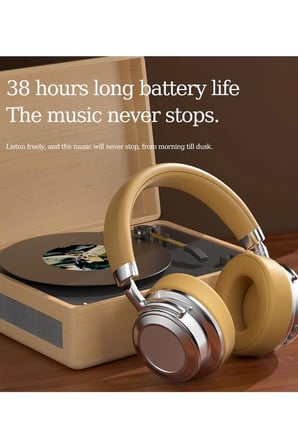 Metal Kulak Üstü Kablosuz Bluetooth Kulaklık Hybrid Anc Type-C Hızlı Şarj Bluetooth 6.0