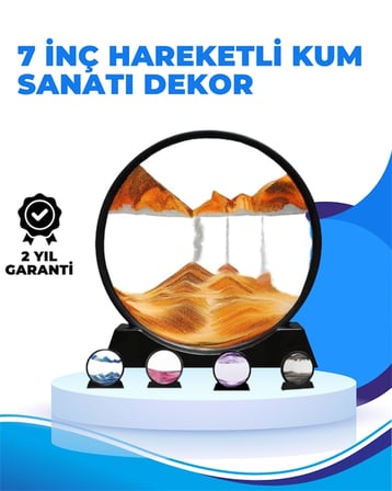 Döndürülebilir Dinamik Kum Tablosu – Stres Giderici, Yüksek Kaliteli Cam Ve Doğal Kum İle Sanatsal M