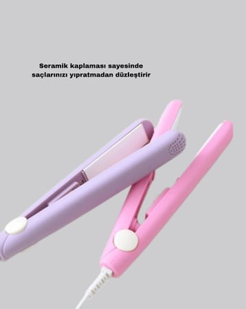 Seyahat Tipi Mini Saç Düzleştirici – Seramik Kaplama, Hızlı Isınma, Kompakt Tasarım