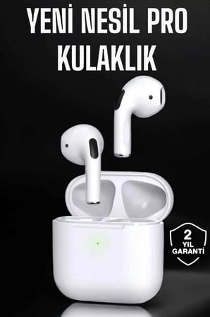 Beyaz Yeni Nesil Pro Bluetooth Kulaklık Yüksek Ses Kaliteli Anc Özelliği