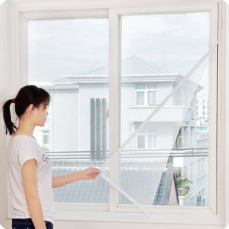 Pencere Cam Sineklik-Beyaz ( 150 Cm X 100 Cm)+5M Bant