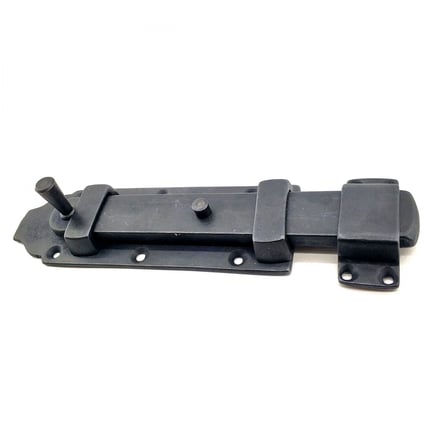 Antika Tarz Dekoratif Pirinç Yassı Kapı Sürgüsü - 55X215 Mm, Oksit