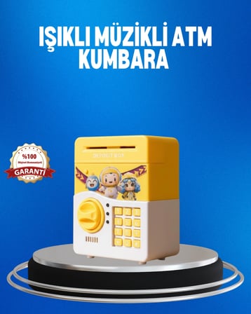 Çocuklar İçin Sarı Elektronik Şifreli Para Biriktirme Kumbarası