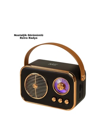 Vintage Bluetooth Radyo – Tf Kart Ve Fm Destekli Taşınabilir Nostaljik Model