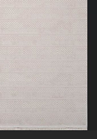 Artemis Halı Karizma 02811B Bej Beyaz Modern Çizgili Halı
