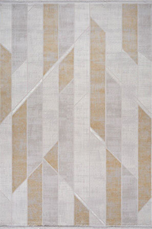 Artemis Halı Karizma 02815D Gold Krem Modern Çizgili Halı