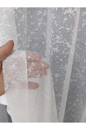 Karlı Rustik Kuşgözü Tül Perde