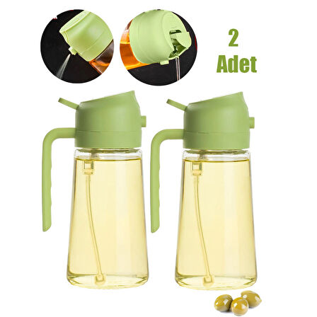 Porsima Alk-1900 2 Li Çok Amaçlı Cam Sprey Şişe Yağlık Yağdanlık