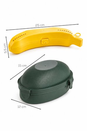 Porsima Avokado & Muz Saklama Kabı Seti 2'li Tazelik Koruyucu