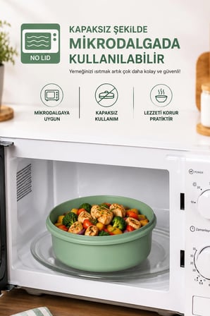 Porsima 5318 12 Parça Yuvarlak Hava Tahliye Valfli Saklama Kabı Seti – Yeşil (3 Farklı Boy x 4 Adet)