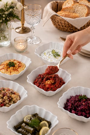 Porsima 6'lı Beyaz Porselen Kase Seti – Çerez, Meze, Salata ve Kahvaltılık Servis Kasesi 15cm 