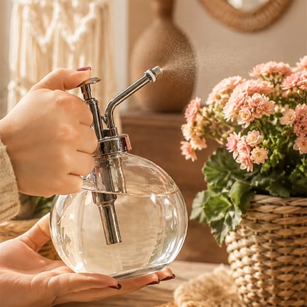 Porsima 15729 2'li Cam Sprey Şişe Seti 350 ml - Gri Bitki Püskürtücü & Sprey Yağdanlık
