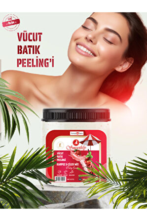 KARPUZ ÇİLEK PEELİNG 800 G. Epilasyon Sonrası Vücut Batık Peeling & Çilek Bacak peeling.