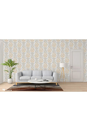 7805-5 /SEVEN /Serisi Çiçek Detaylı Rokoko Damask Deseni Duvar Kağıdı