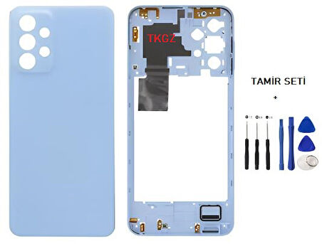 Samsung Galaxy A23  - SM-A235F FULL Kasa Arka Kapak Takım MAVİ - TAMİR SETİ