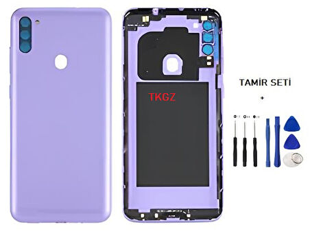 Samsung Galaxy M11  - SM-M115 FULL Kasa Arka Kapak Takım MOR - TAMİR SETİ