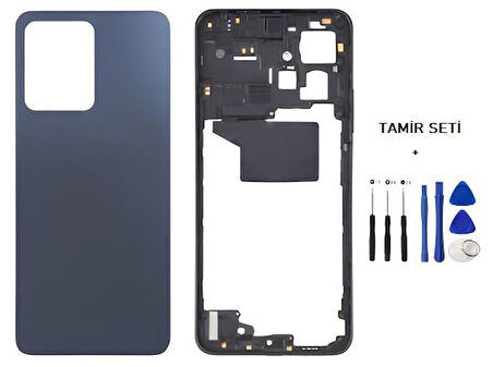 Xiaomi Redmi NOTE 12 - 4G - FULL KASA Arka Kapak Takım SİYAH - TAMİR SETİ